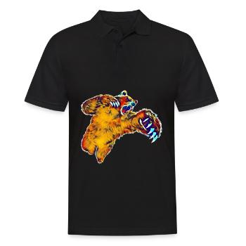 Grizzly - Men's Polo Shirt - black - Front - Kai (181cm)