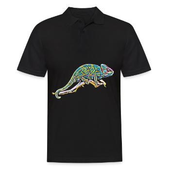 caméléon - Polo Homme - noir - Devant - Kai (181cm)