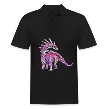dinosaur - Men's Polo Shirt - black - Front - Kai (181cm)
