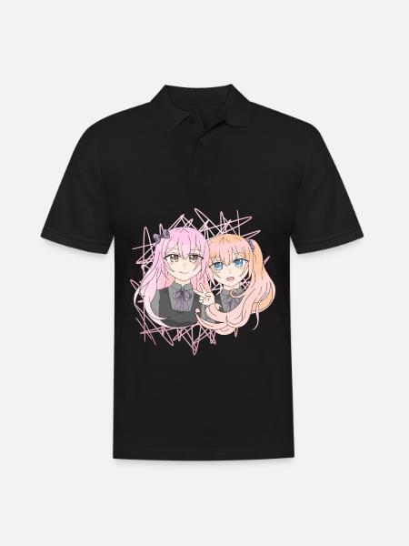 Manga girls - Men's Polo Shirt - black