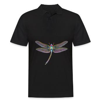Libelle - Männer Poloshirt - Schwarz - Vorne - Kai (181cm)