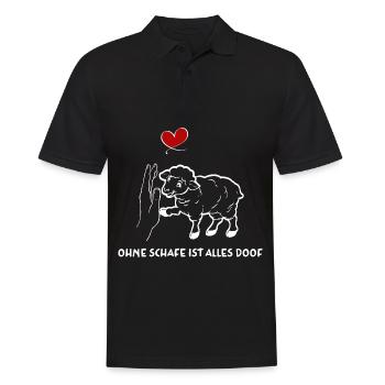 Ohne Schafe Ist Alles Doof - Männer Poloshirt - Schwarz - Vorne - Kai (181cm)