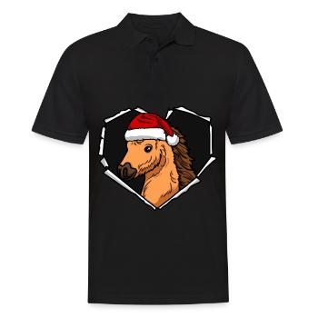 Pony crack torn perforated cap - Men's Polo Shirt - black - Front - Kai (181cm)