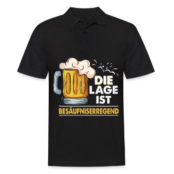 Die Lage ist besäufniserregend - Männer Poloshirt - Schwarz - Vorne - Kai (181cm)