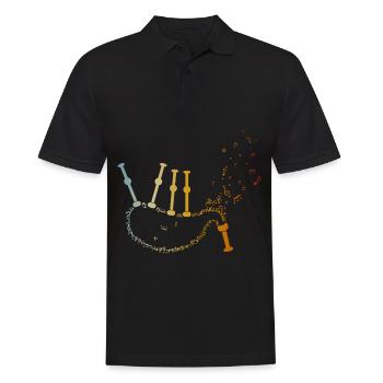Vintage Cornemuse Notes Cornemuse De Notes - Polo Homme - noir - Devant - Kai (181cm)