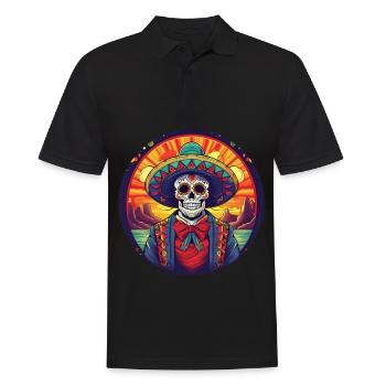 5 de Mayo Party Drinko de Mayo Sugar Skull Sombr - Men's Polo Shirt - black - Front - Kai (181cm)