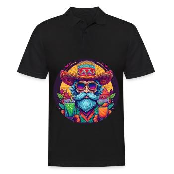 5 de Mayo Party Drinko de Mayo Mexican Hipst - Men's Polo Shirt - black - Front - Kai (181cm)