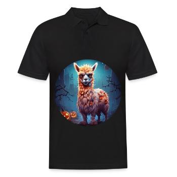 Gruseliges Halloween-partykostüm Zombie-lama - Polo Homme - noir - Devant - Kai (181cm)