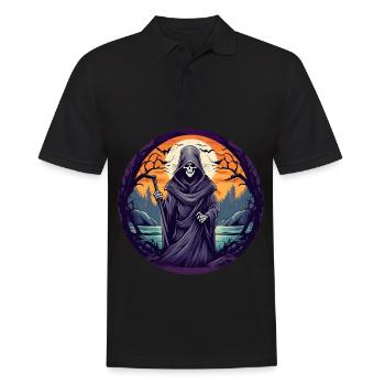 Gruseliges Halloween-partykostüm Sensenmann - Men's Polo Shirt - black - Front - Kai (181cm)