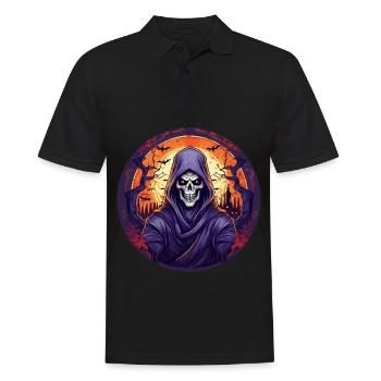 Gruseliges Halloween-partykostüm Sensenmann - Polo Homme - noir - Devant - Kai (181cm)