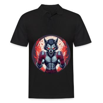 Gruseliges Halloween Party Kostüm Werwolf Boxen - Men's Polo Shirt - black - Front - Kai (181cm)