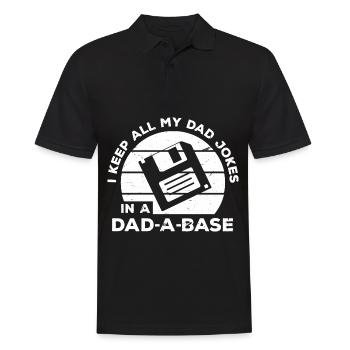 I Keep All My Dad Jokes In A Dad A Base Diskette - Men's Polo Shirt - black - Front - Kai (181cm)