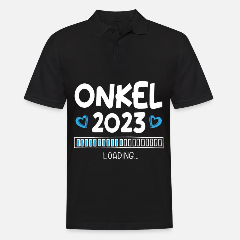 Onkel 2023 Loading - Männer Poloshirt - Schwarz