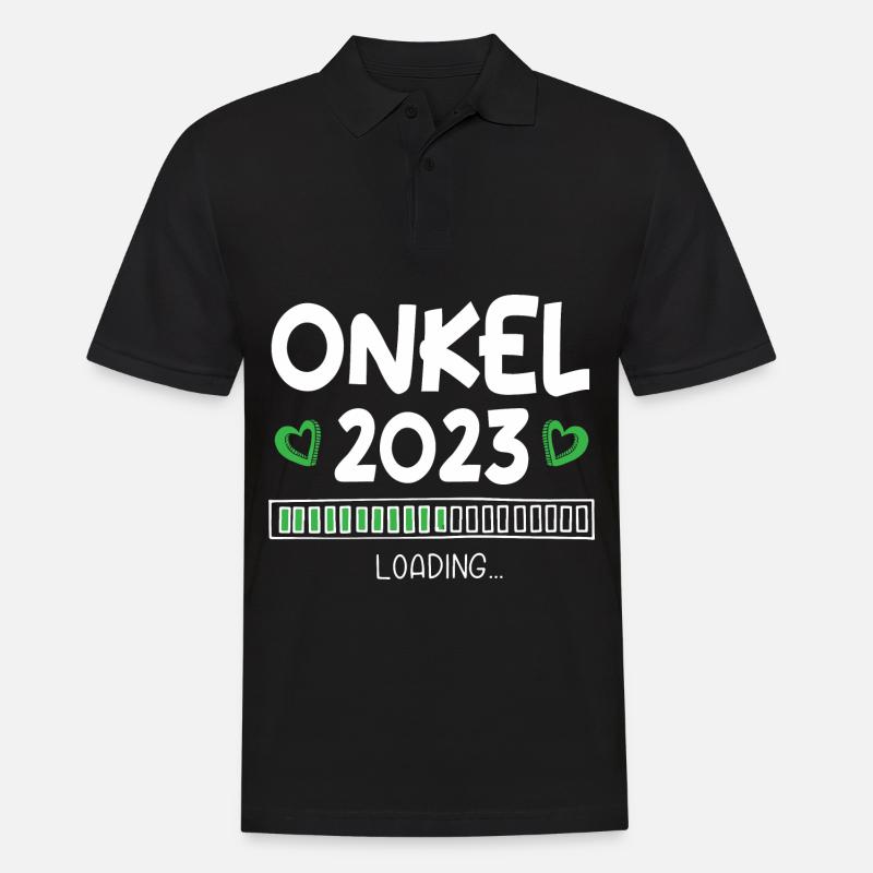 Onkel 2023 Loading - Männer Poloshirt - Schwarz