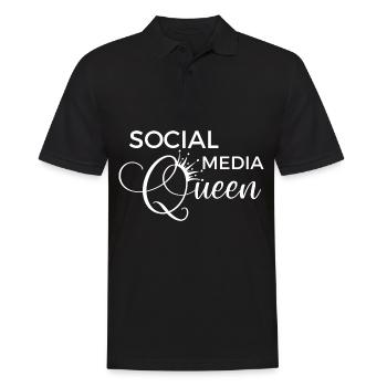 Social Media Queen - Polo Homme - noir - Devant - Kai (181cm)