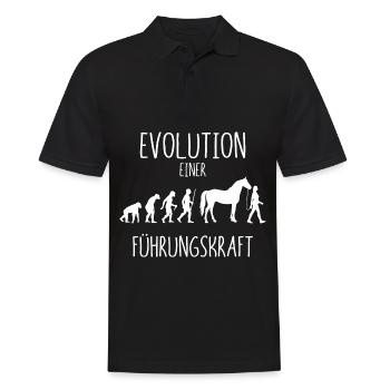 Führungskraft Pferd - Männer Poloshirt - Schwarz - Vorne - Kai (181cm)