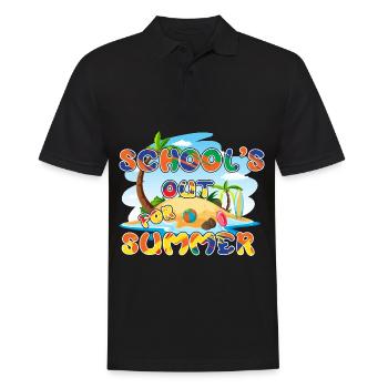 Schools Out For Summer Ferien Letzter Schultag - Männer Poloshirt - Schwarz - Vorne - Kai (181cm)