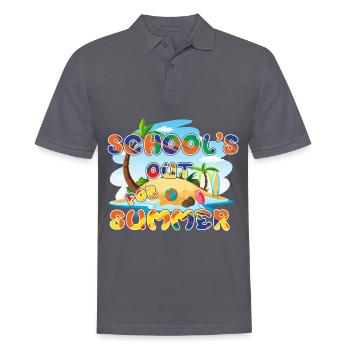 Écoles sorties pour l’été Dernier jour d’école - Polo Homme - charbon - Devant - Nico (186cm)