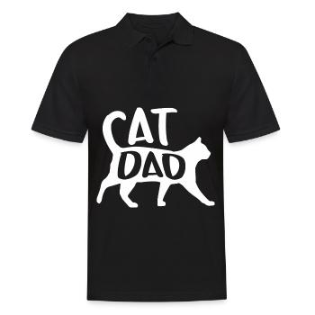 Chat Papa Meilleurs Chats Papa Fête des Pères - Polo Homme - noir - Devant - Kai (181cm)