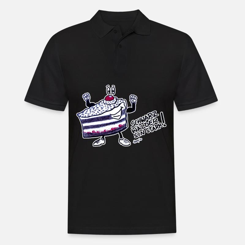 Schwarzwälder Kirschtorte - Männer Poloshirt - Schwarz