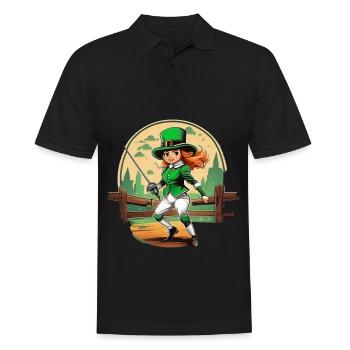 St. Patrick's Day Shamrock Fencing - Men's Polo Shirt - black - Front - Kai (181cm)