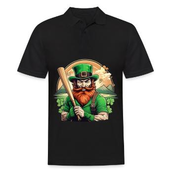 St. Patrick’s Day Shamrock Baseball - Polo Homme - noir - Devant - Kai (181cm)