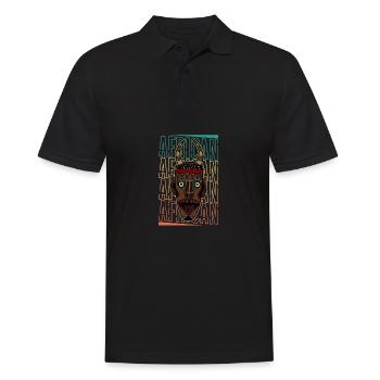 Africa Mask African Afro History - Men's Polo Shirt - black - Front - Kai (181cm)