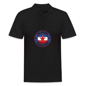 Jugoslavija Yugoslavia Jugo Tito SFRJ Jugoslawien - Männer Poloshirt - Schwarz - Vorne - Kai (181cm)
