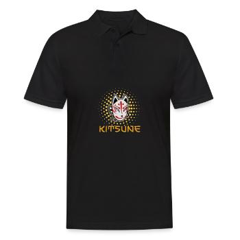 Japanese Tengu Hannya Kitsune Mask - Men's Polo Shirt - black - Front - Kai (181cm)