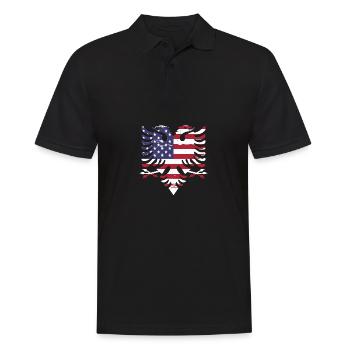 Republik Albanien Albania Shqipëria Tirana Albaner - Männer Poloshirt - Schwarz - Vorne - Kai (181cm)