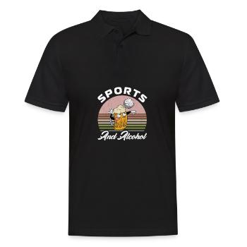 Volleyball Bier Biertrinker Volleyballtrainer - Männer Poloshirt - Schwarz - Vorne - Kai (181cm)