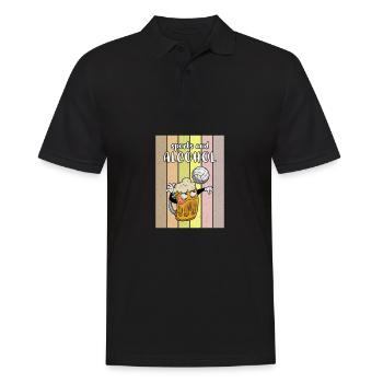 Volleyball Bier Biertrinker Volleyballtrainer - Männer Poloshirt - Schwarz - Vorne - Kai (181cm)