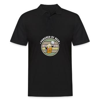 Volleyball Bier Biertrinker Volleyballtrainer - Männer Poloshirt - Schwarz - Vorne - Kai (181cm)