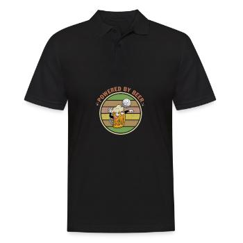 Volleyball Bier Biertrinker Volleyballtrainer - Männer Poloshirt - Schwarz - Vorne - Kai (181cm)