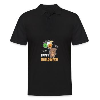 Ours Ballons d’Halloween pour enfants Ours mignons - Polo Homme - noir - Devant - Kai (181cm)