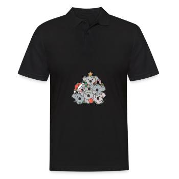 Koala Arbre de Noël Drôle d’Animal Noël - Polo Homme - noir - Devant - Kai (181cm)