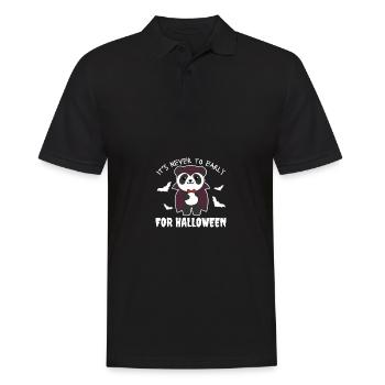 Panda il n’est jamais trop tôt pour le vampire d’Halloween - Polo Homme - noir - Devant - Kai (181cm)