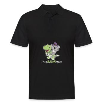 Koala Trick Rawr Treat T-Rex Mummy Costume - Men's Polo Shirt - black - Front - Kai (181cm)