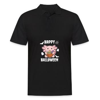 Nouilles Nouilles japonaises Halloween Axolotl Ramen - Polo Homme - noir - Devant - Kai (181cm)