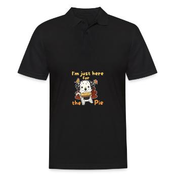 thanksgiving day outfits turkey dalmatian pie - Men's Polo Shirt - black - Front - Kai (181cm)