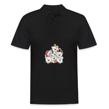 Arbre de Noël de l’ours polaire Drôle d’animal de Noël - Polo Homme - noir - Devant - Kai (181cm)