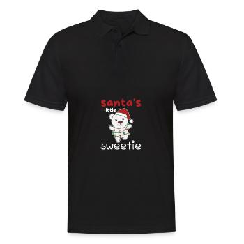 Noël polaire La petite chérie du Père Noël - Polo Homme - noir - Devant - Kai (181cm)