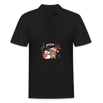 Bear I'm snow cute snowman snow pun - Men's Polo Shirt - black - Front - Kai (181cm)