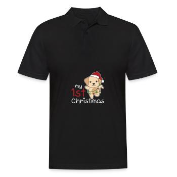 Labrador Christmas Dogs mon 1er Noël - Polo Homme - noir - Devant - Kai (181cm)