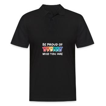 Drapeau arc-en-ciel Gay Pride LGBTQ Koala - Polo Homme - noir - Devant - Kai (181cm)