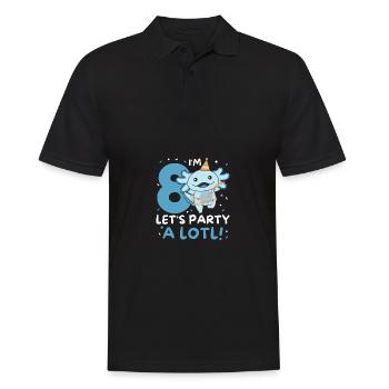 8ème anniversaire axolotl huit ans axolotls sucrés - Polo Homme - noir - Devant - Kai (181cm)