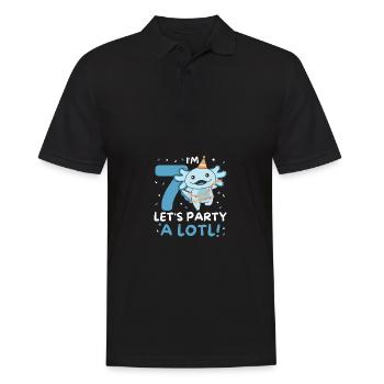7ème anniversaire axolotl sept ans axolotls sucrés - Polo Homme - noir - Devant - Kai (181cm)