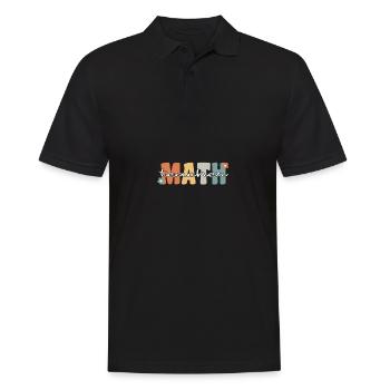 Mathe Lehrer Groovy Retro Lehrer Geschenk - Männer Poloshirt - Schwarz - Vorne - Kai (181cm)