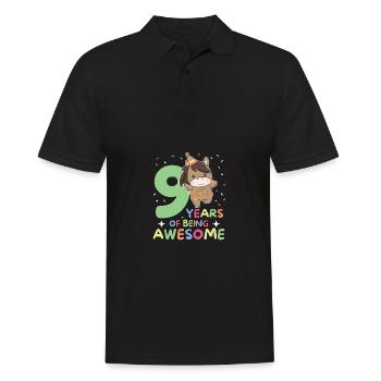 Horse for 9th birthday Children nine years old - Men's Polo Shirt - black - Front - Kai (181cm)