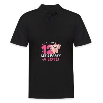 12ème anniversaire Axolotl douze ans doux Axolotls - Polo Homme - noir - Devant - Kai (181cm)